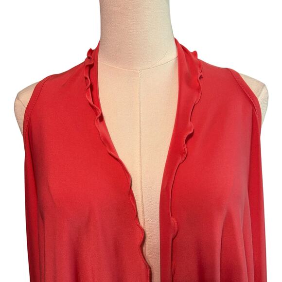 Jenna Beths NWT Cover Up Cardigan Open Front Hi Lo Hem Sleeveless OSFM Boho Chic - Picture 2 of 9